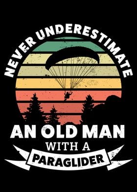 Funny Paragliding Old Man