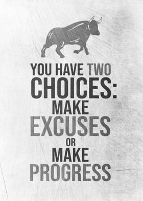 Make Excuses Or Progress