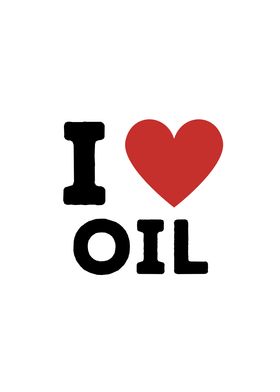 I Love Oil Simple Heart