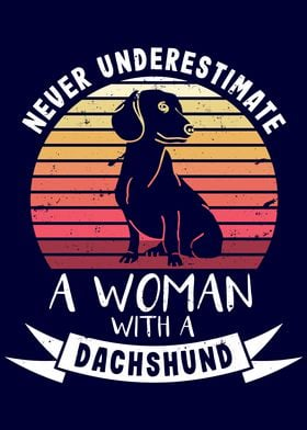 Woman with a Dachshund