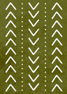 Olive Green Arrows Pattern