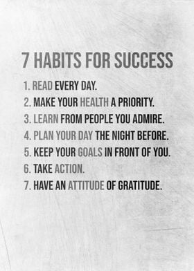 7 Habits For Success