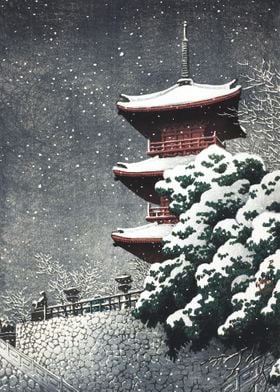 Snow At Kiyomizu Temple