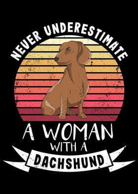 Woman with a Dachshund