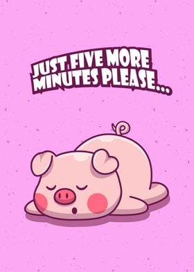 Kawaii Lazy Pig