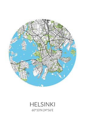 Helsinki Circle City Map