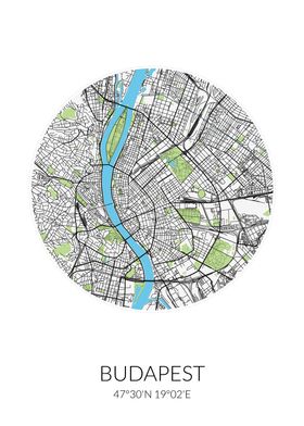 Budapest Circle City Map