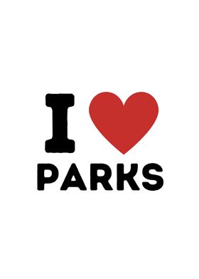 I Love Parks Simple Heart