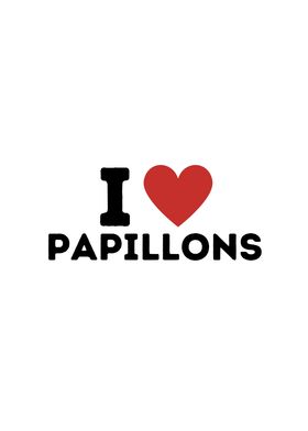 I Love Papillons Simple