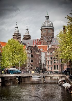 Old Town of Amsterdam City