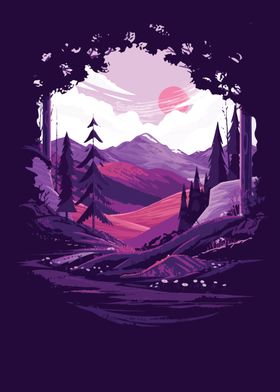 purple scenery