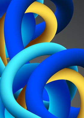 Blue abstract pipes