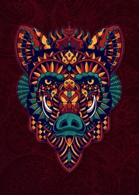 Mandala Wild Boar