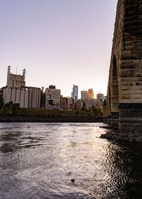 Stone Arch Bridge Sunset