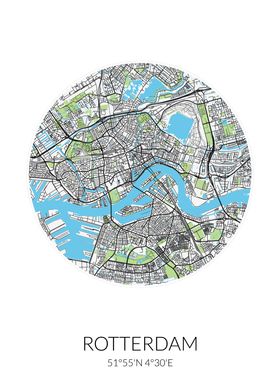 Rotterdam Circle City Map