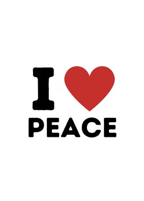 I Love Peace Simple Heart