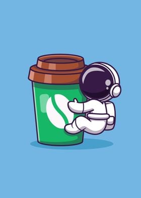 Kawaii Astronaut Coffee