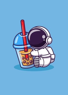 Kawaii Boba Astronaut