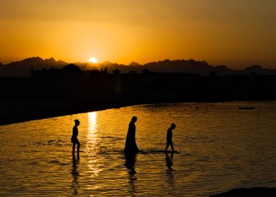 Evening swim