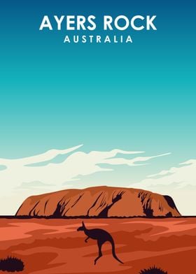 Ayers Rock Travel Poster