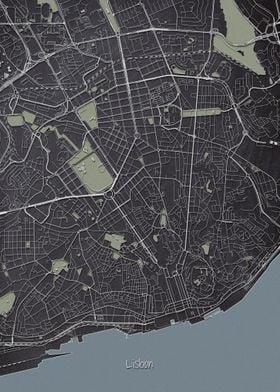 Lisbon Downtown Map