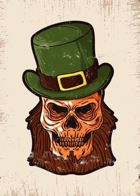 St Patricks Day Skull