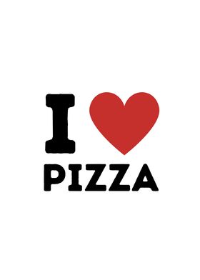 I Love Pizza Simple Heart