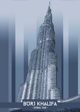 Burj Khalifa Poster Art