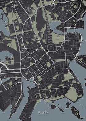 Helsinki Downtown Map