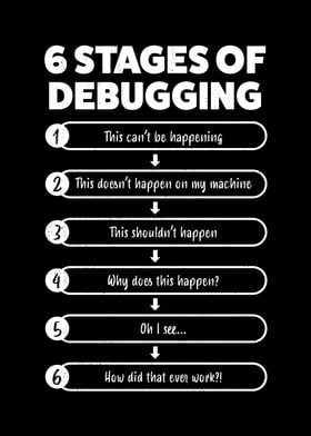 6 Stages Of Debugging Gift