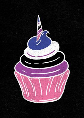 Genderfluid Cupcake