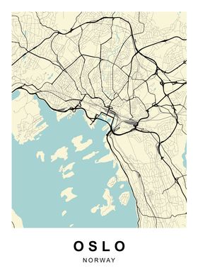 Oslo Norway City Map