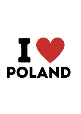 I Love Poland Simple Heart