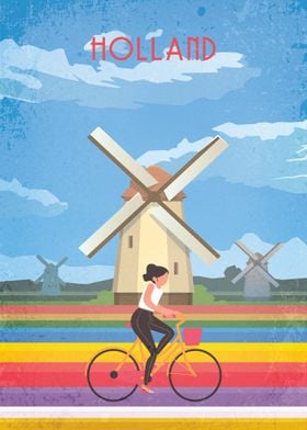 Holland Vintage Poster