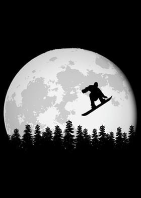 Snowboard Moon Nature