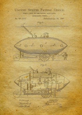 10 Submarine Patent Print