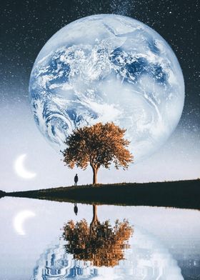 Reflection earth tree