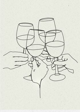 Friends drinking Wine