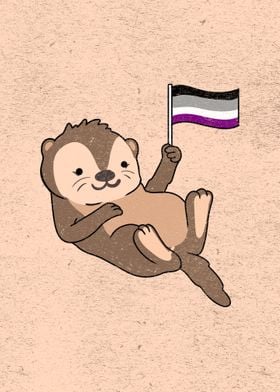 Otter Asexual Pride Flag