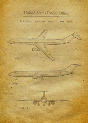 3 Boeing Airplane Patent