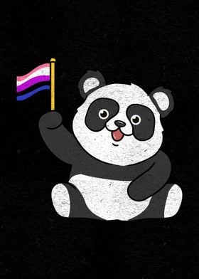 Panda Genderfluid Flag