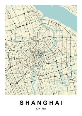 Shanghai China City Map 