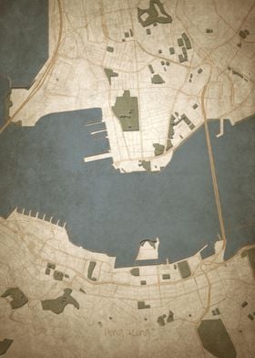 Hong Kong Downtown Map