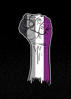 Fist Asexual Pride Flag