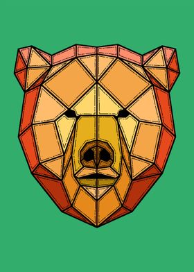 Retro Geometric Bear