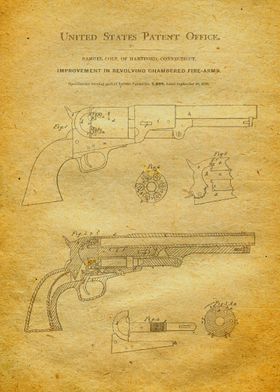 4 1850 Colt Revolver Pate