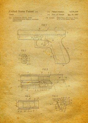 9 Glock Pistol Patent 198