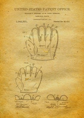 2 Baseball Glove Patent