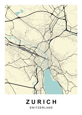 Zurich Switzerland Map