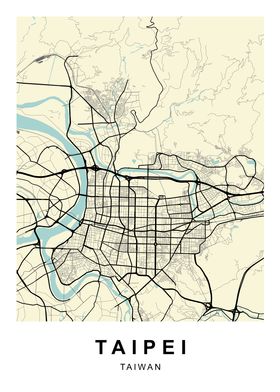 Taipei Taiwan City Map 